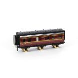 An Exley O Gauge LMS 6-wheeled 'Stove' Van, in LMS crimson as no 32266, with replacement wheels