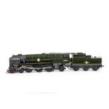 A Gauge I Finescale Battery-electric Ex-SR 4-6-2 'Merchant Navy' Class Locomotive and Tender, as