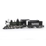 A Berlyn Locomotive Works 'Premier Series' G Scale 4-6-0 Locomotive and Tender, class T-19,