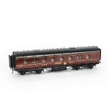 A Repainted Exley O Gauge LMS Kitchen Car, of type K5, nicely-refinished in LMS maroon as no