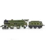 A Hornby O Gauge Clockwork No 3 LNER 'Flying Scotsman' Locomotive and Tender, in LNER green as no