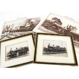 Two Fine Original Albumen Prints of LSWR Locomotives and Later GWR Prints, original photographs,