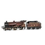 A Bassett-Lowke O Gauge 3-rail LMS 'Compound' Locomotive and Tender, for 12v DC operation,