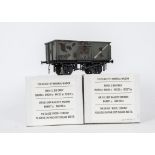 Gauge I Finescale Mineral Wagons by The Gauge 1 Model Company, all in weathered state, six grey BR