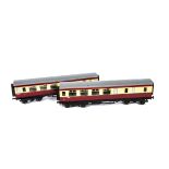 A Pair of Boxed Repainted Bassett-Lowke O Gauge British Railways 'Blood and Custard' Bogie