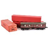 Hornby O Gauge No 2 Series Rolling Stock, a No 2 Luggage Van in LMS grey with gold lettering, G-