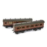 A Pair of Boxed Bing for Bassett-Lowke O Gauge Midland Railway '1921 Series' Bogie Coaches,