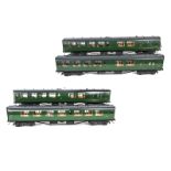 Four Gauge I Finescale BR (SR) Mark 1 Corridor Coaches by Unknown Makers, all in Southern Region