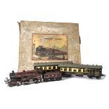 A Hornby O Gauge Clockwork No 2 Special LMS Train Set, including LMS crimson 'Compound' locomotive