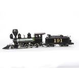 An Accucraft Trains G Scale 2-8-0 Locomotive and Tender, ref AL88 - 119A, with serial no 015,