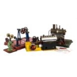 Mamod and Meccano Stationary Engines and Workshop Accessories, A Mamod SE1 engine with exhaust