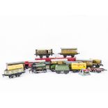 Unboxed Hornby O Gauge, including No 51 BR green clockwork locomotive (with no 30 tender), LNER