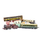 Boxed Hornby O Gauge Trains, LMS matt crimson no 501 locomotive 5600 and matching tender with key,