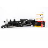 An Accucraft Trains 'Silver Stream' Series G Scale 2-8-2 'Mudhen' Locomotive and Tender, solidly