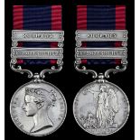 The Sutlej Medal awarded to Corporal J. Watson, 80th Regiment, who suffered a serious sabre wound at