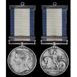 Naval General Service 1793-1840, 1 clasp, Syria (J. Campbell, Lieut. R.N.), upon original riband and