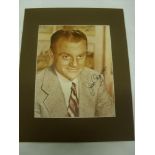 Film Memorabilia, James Cagney, a large autographed colour picture, obtained by Paul Trevillion from