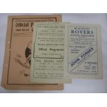 Sheffield Utd, a collection of 3 away football programmes, in various condition, 1938/39