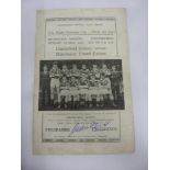 1956 FA Youth Cup Final, Chesterfield Youth v Manchester Utd Youth, a programme from the game played