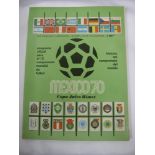 1970 World Cup, Mexico, the very rare tournament brochure, with green cover, 244 pages, in excellent