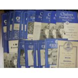 Chelsea, a collection of 25 home football programmes, 1948/49 (1) Blackpool, 1949/50 (6) Burnley,