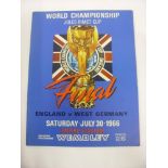 1966 World Cup Final, England v West Germany, a programme from the Final played on 30/07/66, teams