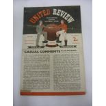 1952/53 Manchester Utd v Tottenham, a programme from the game played on 25/03/1953, folded, SOF,