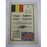 1947 Belgium v England, a programme from the game played on 21/09/1947, in very good condition