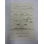 1963/64 Leeds Utd Reserves v Manchester Utd Reserves, a single sheet programme from the game