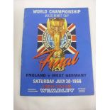 1966 World Cup, Final, England v West Germany, a programme from the game played at Wembley on 30/