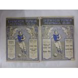 1938/39 Ipswich Town, a pair of home programmes in various condition, Clapton Orient (22/04/39), QPR