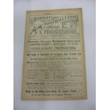 1921/22 Burnley v Tottenham Hotspur, a programme from the game played on 26/11/1921, ex bound volume