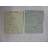 Rugby Union, 1929 Bridgend, autographs, a pair of album pages with 19 signatures of the players