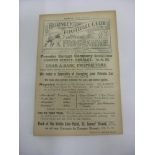 1921/22 Burnley Reserves v Huddersfield Reserves, a programme from the game played on 03/12/1921, ex