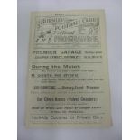 1922/23 Burnley Reserves v Liverpool Reserves, a programme from the game played on 23/09/1922, ex