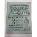 1935/36 Everton v Manchester City, a football programme from the game played on 29/02/36, in good