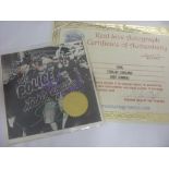 Pop Music, The Police, 1979, an autographed single record, 'The Police Strikes Again!', signed by