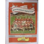 Manchester United, 1986 Official Club Calendar, Hand signed by Matt Busby to front cover, but
