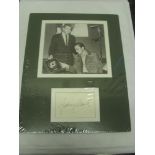 Pop Music, Johnny Cash, an autographed mounted display, signed to a white card by Johnny, nicely