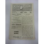 1920/21 Rotherham County Reserves v Hull City Reserves, a programme from the game played on 04/09/