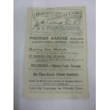 1922/23 Burnley Reserves v Birmingham Reserves, a programme from the game played on 24/02/1923, ex