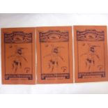 1936/37 Arsenal, a collection of 3 home football, in various condition, Preston, Derby,