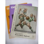 Germany v England, a collection of 4 football programmes, 26/05/1956, 12/05/1965, 01/06/68 & 13/05/