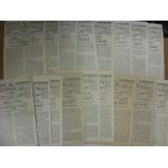 1946/47 Arsenal Reserves, a collection of 17 Reserves, home programmes in good condition