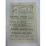 1922/23 Burnley v Blackburn Rovers, a programme for the game played on 21/10/1922, ex bound