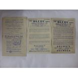 Birmingham City, a collection of 3 football programmes, 1946/47 Birmingham v Luton Town, 1947/48