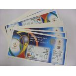 2002 World Cup, a collection of 25 unused press tickets, from games played in Korea/Japan, to