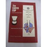 Golf, 1964, the Curtis Cup, the Ladies Golf match, British Isles v USA, a programme from the event