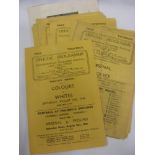 1946/47 Wolverhampton Wanderers, a collection of 18 home football programmes in various but fair