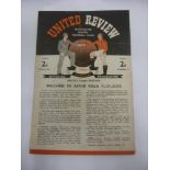 1949/50 Manchester Utd v Aston Villa, a programme for the game played on 08/03/1950, 4 Pages, T/C